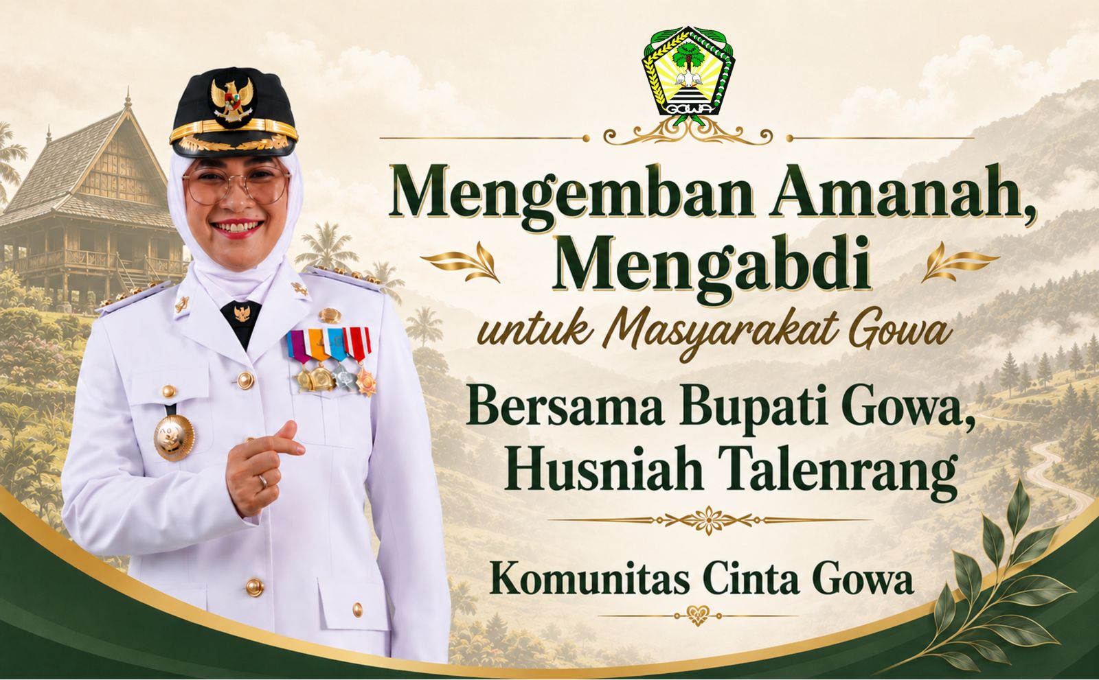 Dukungan Mengalir untuk Bupati Husniah, Karangan Bunga Banjiri Kantor Bupati Gowa