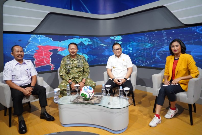 Dari Studio TVRI, Wabup Gowa, Dandim dan Kadispora Kompak Gaungkan Demam Piala Dunia 2026
